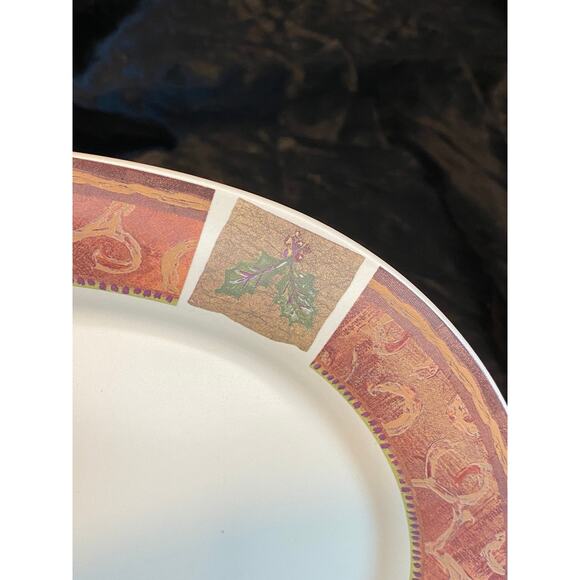 Vintage 2003 Pfaltzgraff Holiday Spice, Motif, Ceramic Serving Platter, 14" Oval - Picture 3 of 6